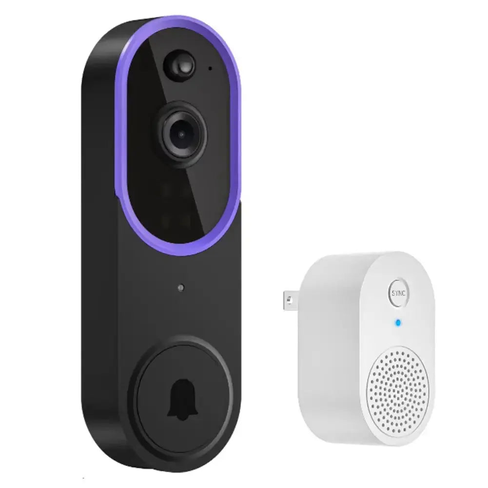 1080P Wireless Video Doorbell Camera with 2-Way Audio, Wi-Fi Connectivity, Motion Detection, Night Vision, and Intercom System for Enhanced Home Security