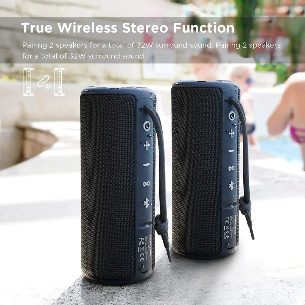 Outdoor Portable Bluetooth Waterproof Speaker - Black