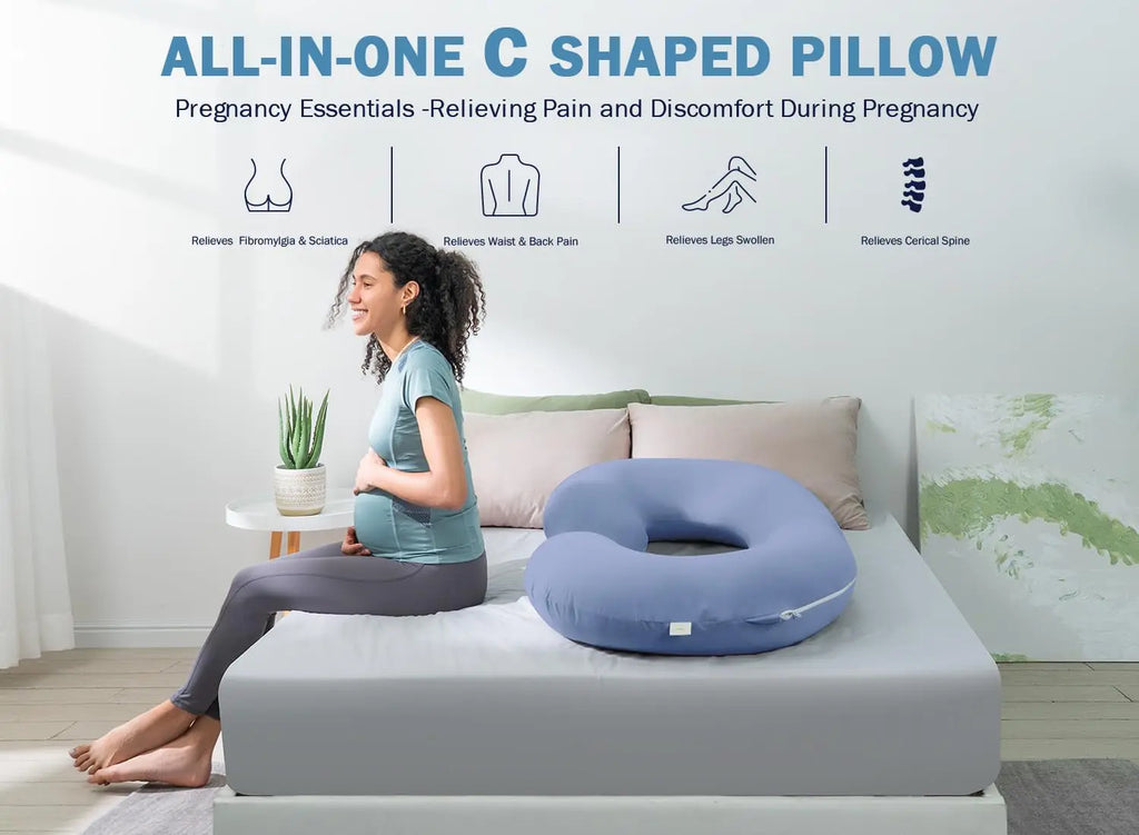 Cooling Maternity Pillow for Pregnant Women (Cooling Blue)