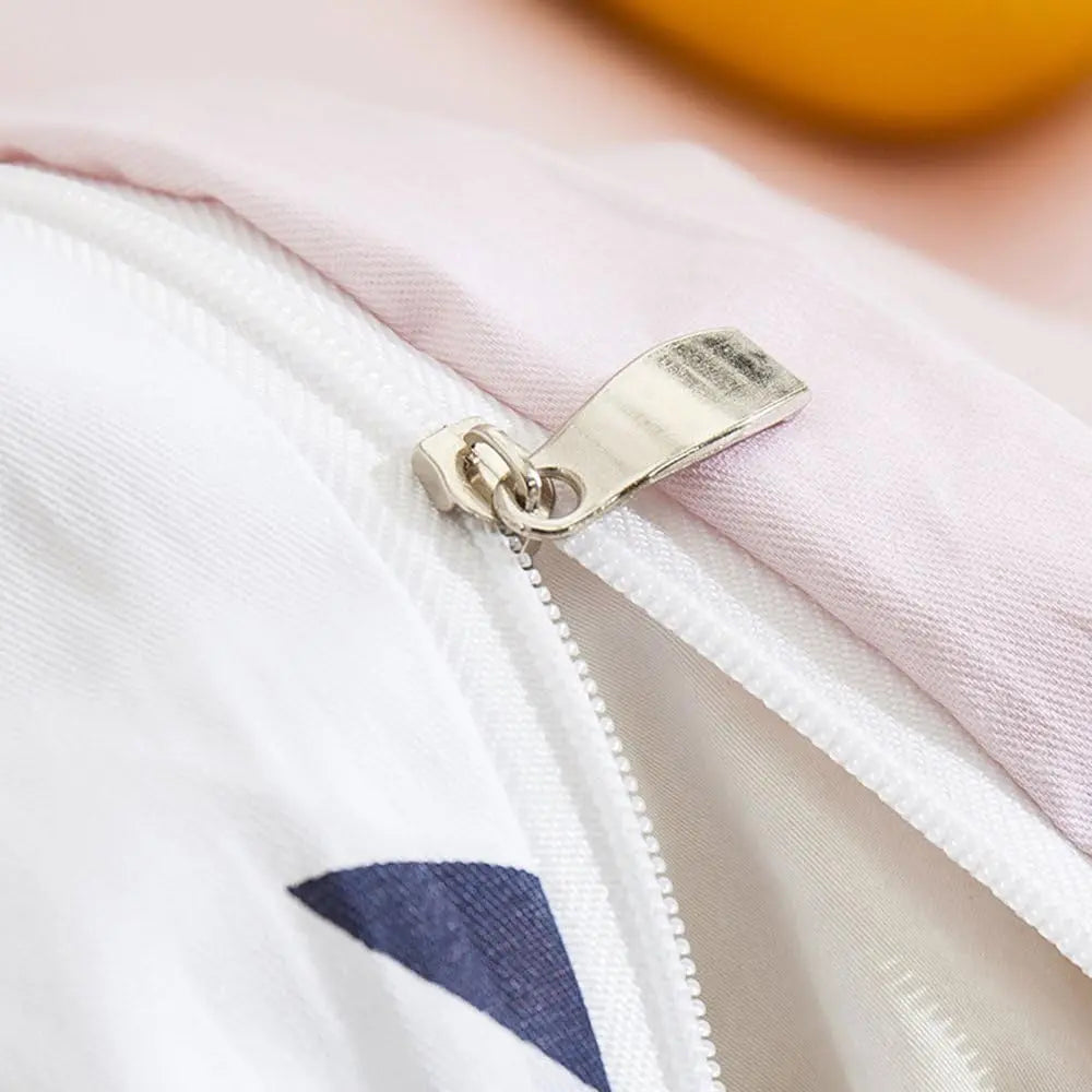 Twin Duvet Cover Set - 100% Washed Cotton Floral Design, Reversible Bedding for Women and Children