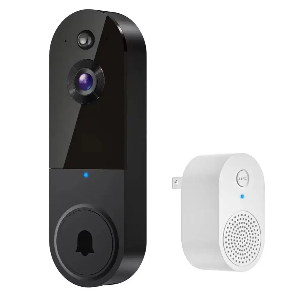 1080P Wireless Video Doorbell Camera with 2-Way Audio, Wi-Fi Connectivity, Motion Detection, Night Vision, and Intercom System for Enhanced Home Security