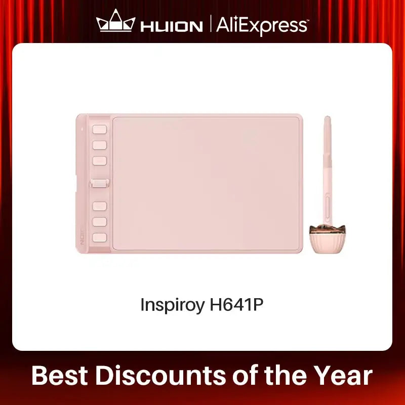 Inspiroy 2 S H641P Graphics Tablet - 6.3 x 3.9 Inch Digital Drawing Pen Tablet with 6 Express Keys, Compatible with Android, Mac, and Windows