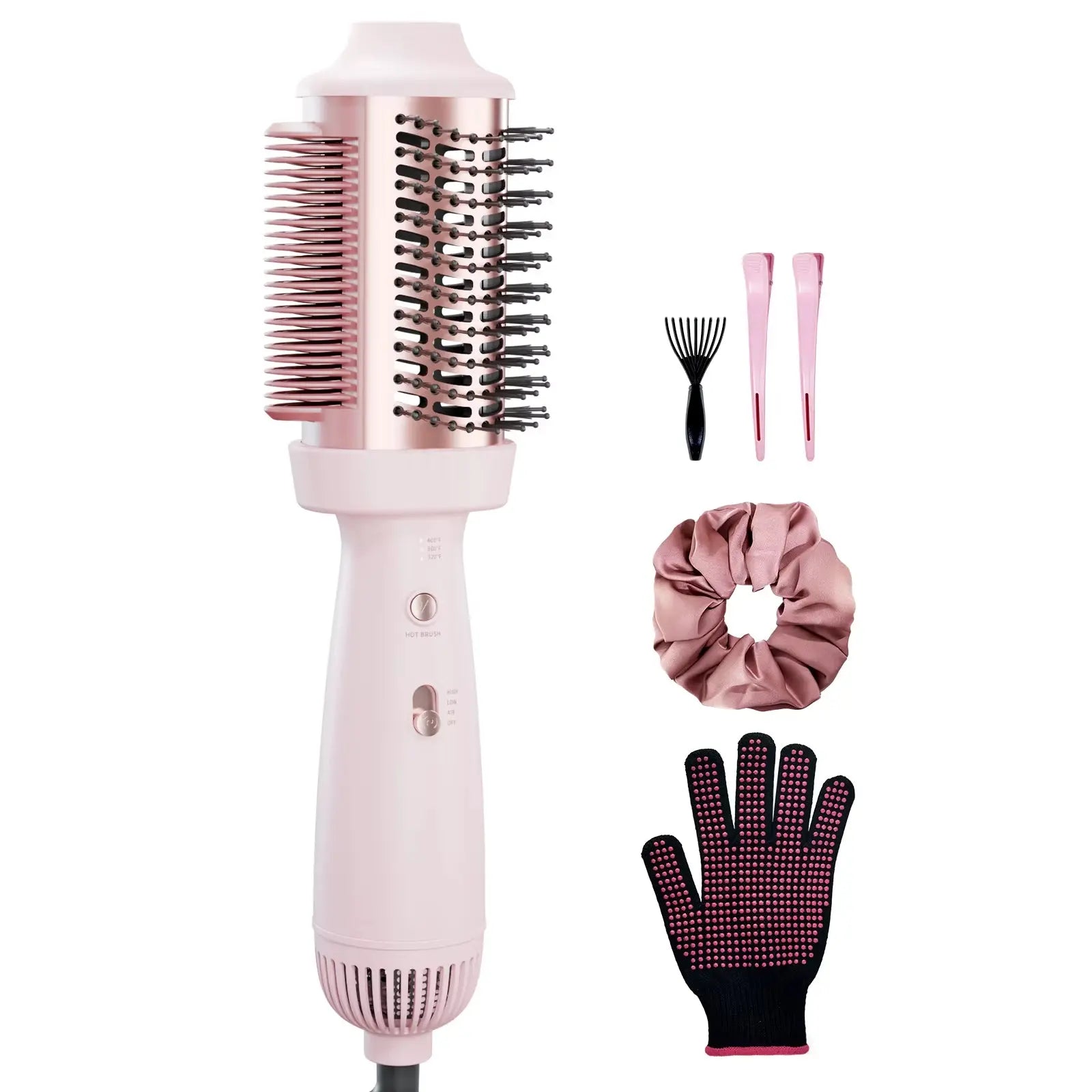 Smooth Style 2-in-1 Heated Comb and Blow Dryer Brush for Effortless Hair Straightening and Styling