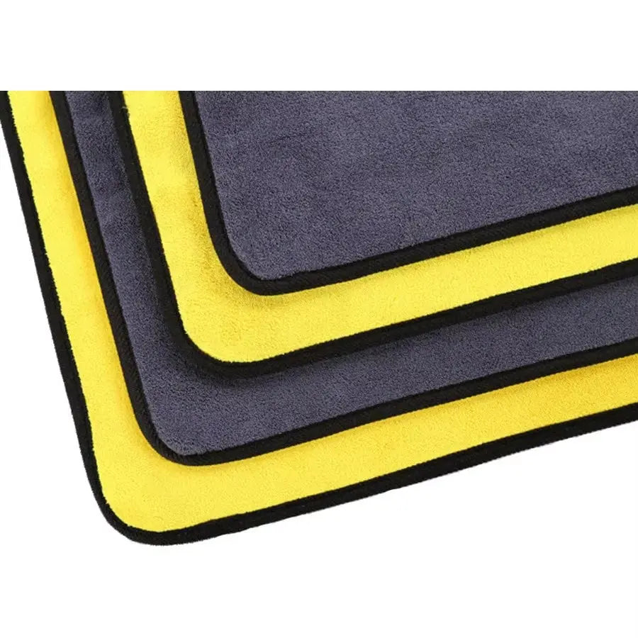 Microfiber Cleaning Towels - 6 Pack, 16 x 16 Inches for Automotive Detailing, Glass Cleaning, and Electronic Screen Care