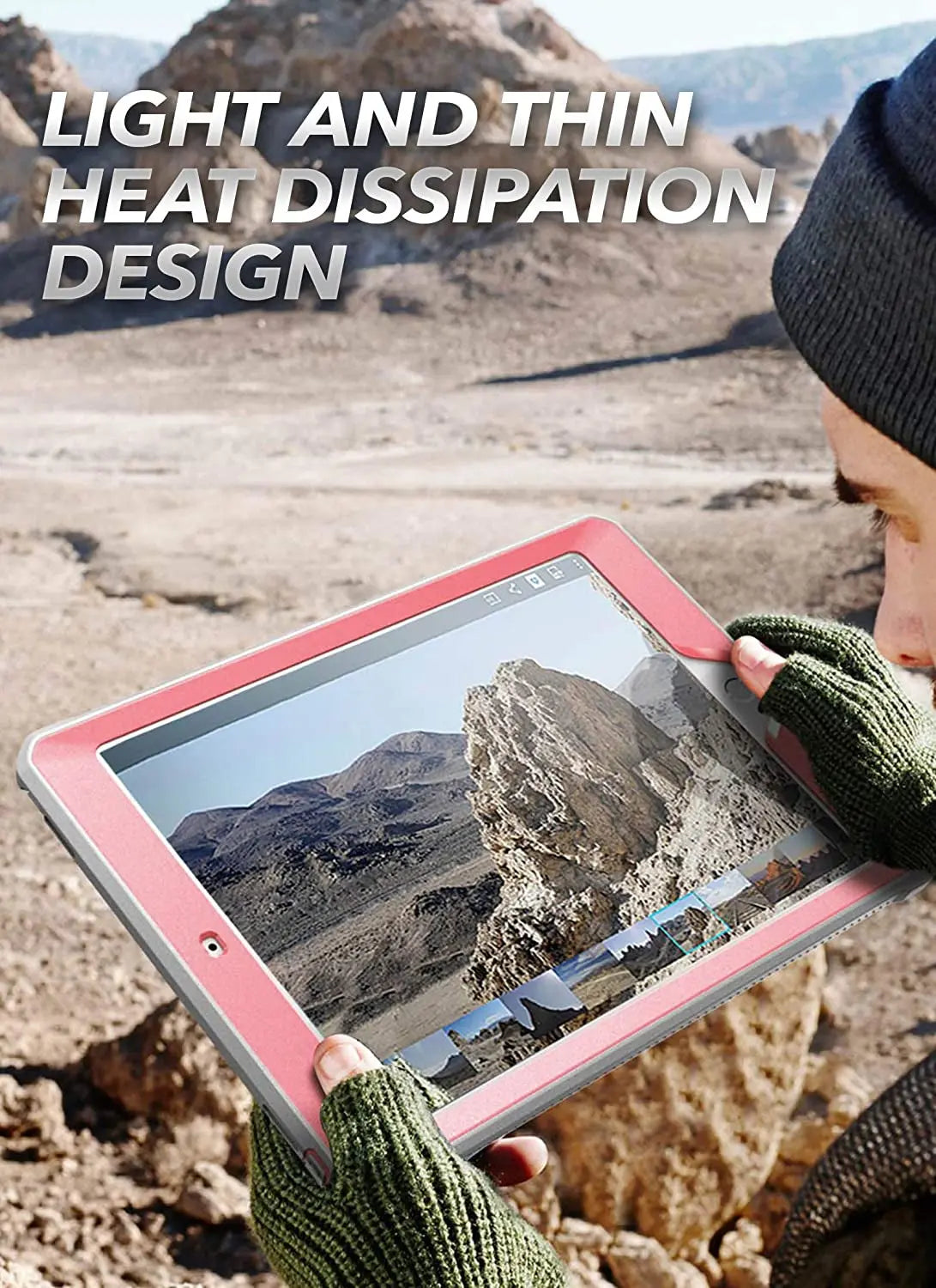 Unicorn Beetle Pro Heavy Duty Rugged Case with Screen Protector for iPad 9th Generation (10.2", 2021) and Compatible with 8th/7th Generations (2020/2019), Rose Gold, with Built-In Stand