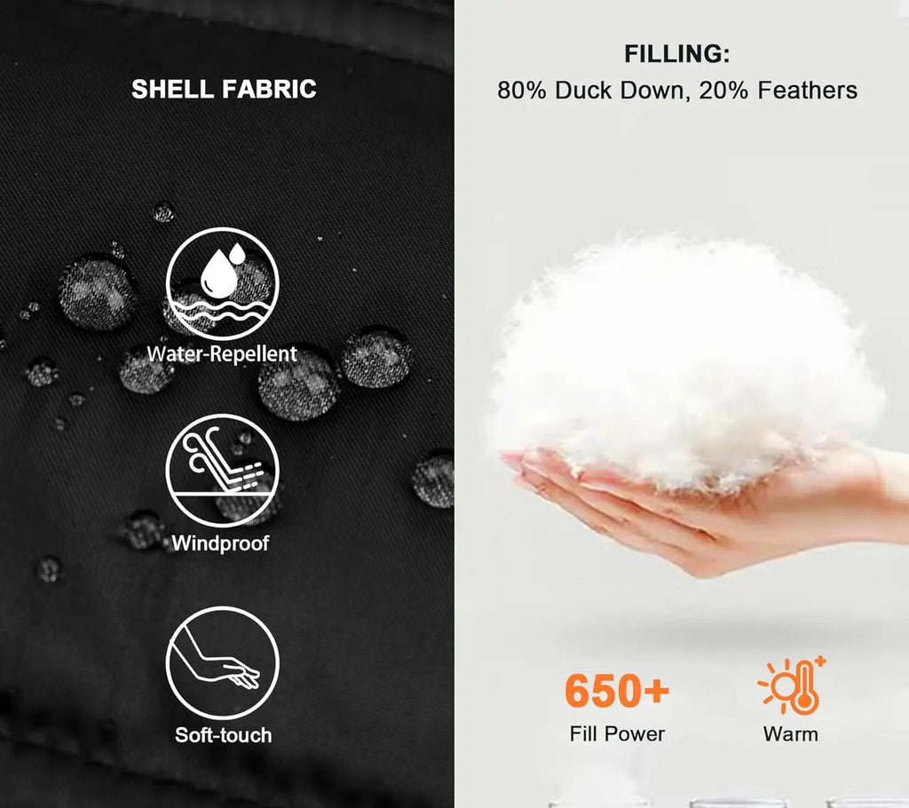 Women's Warm Hooded Puffer Jacket with Faux-Fur Trim for Winter