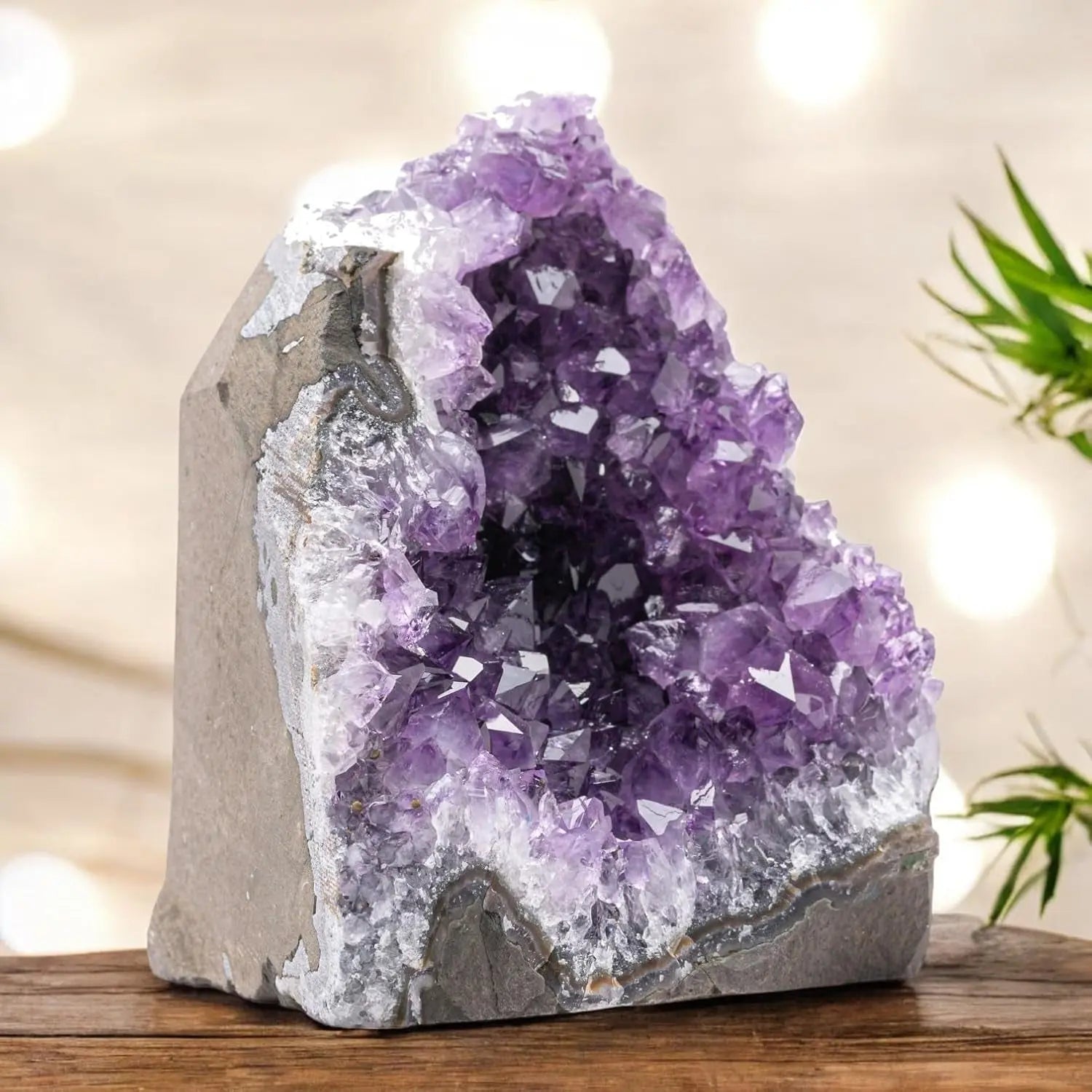 Natural Amethyst Crystal Clusters from Uruguay - 2 to 3 Pounds, 4 to 7 Inches in Height, Deep Purple Geode Quartz